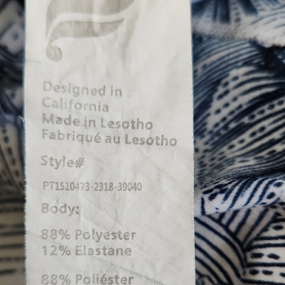 Fabletics Blue and White Midrise Powerhold Leggings - Picture 5 of 7